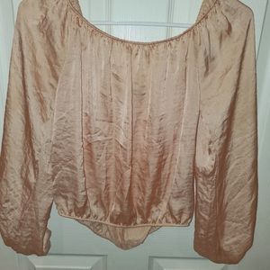 Off the shoulder silky crop top